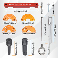 Yuesstloo closeup of four camshaft timing tools showing robust steel finish and fitment