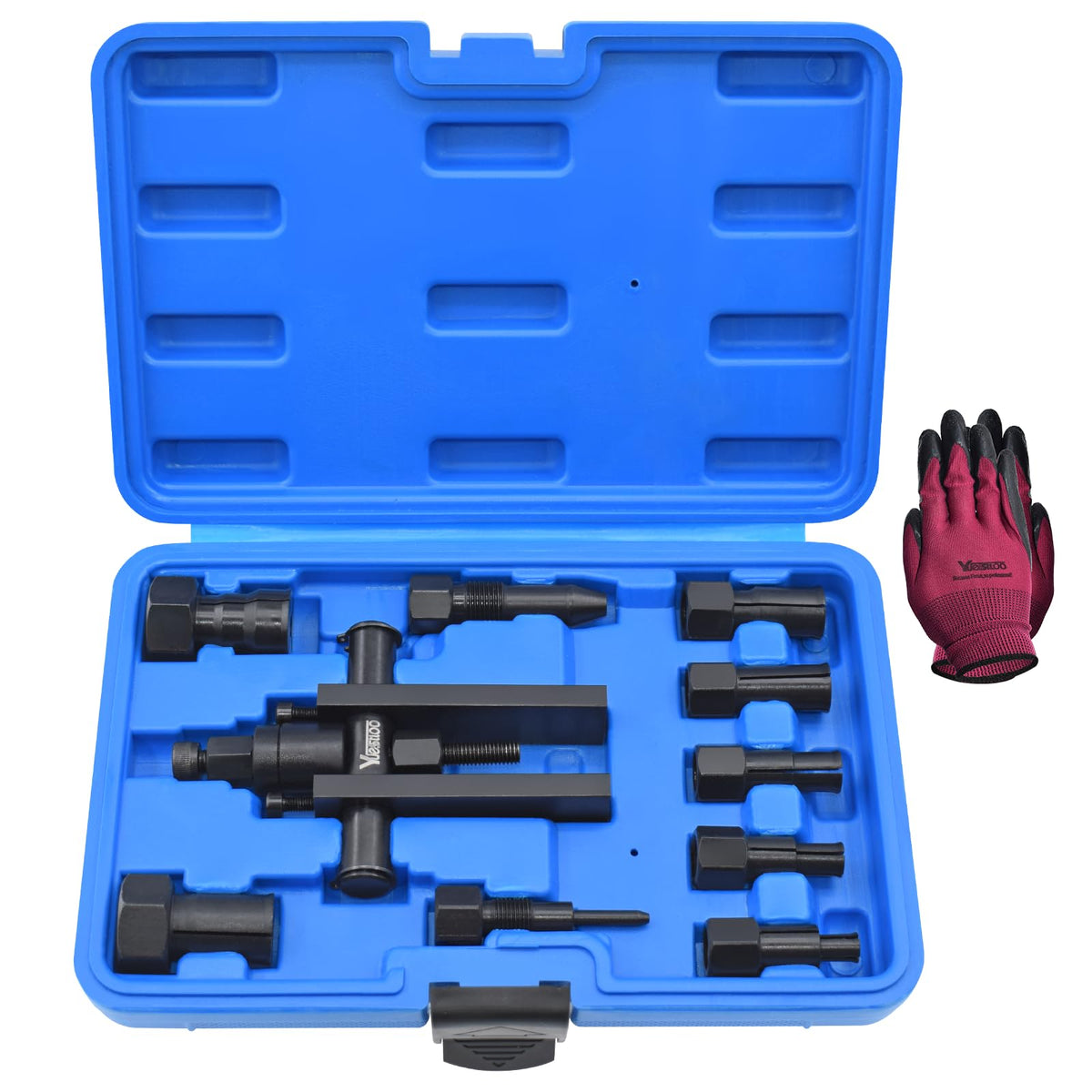 Yuesstloo front case and contents showing organized kit for easy transport