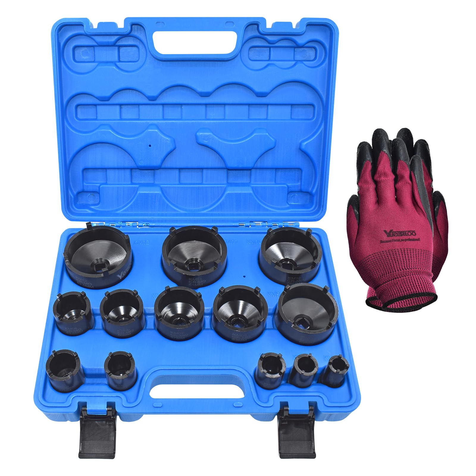 Yuesstloo front packaging showing full 13pcs axle socket kit and benefits