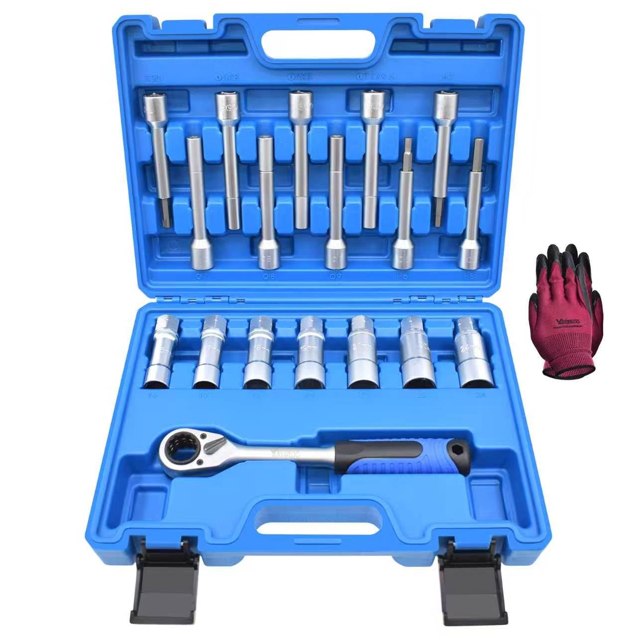 Yuesstloo toolkit front view showing organized case and easy transport