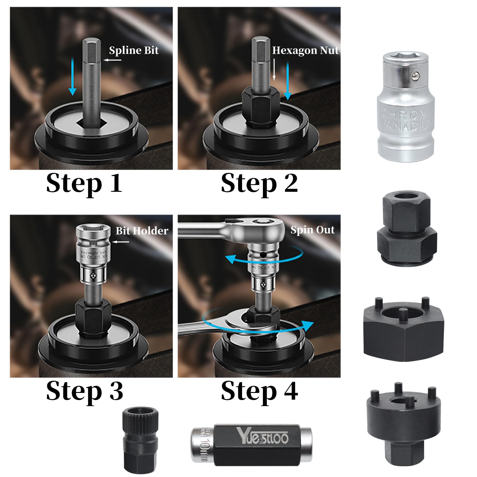 Yuesstloo kit on workbench showing readiness for garage and mobile repairs