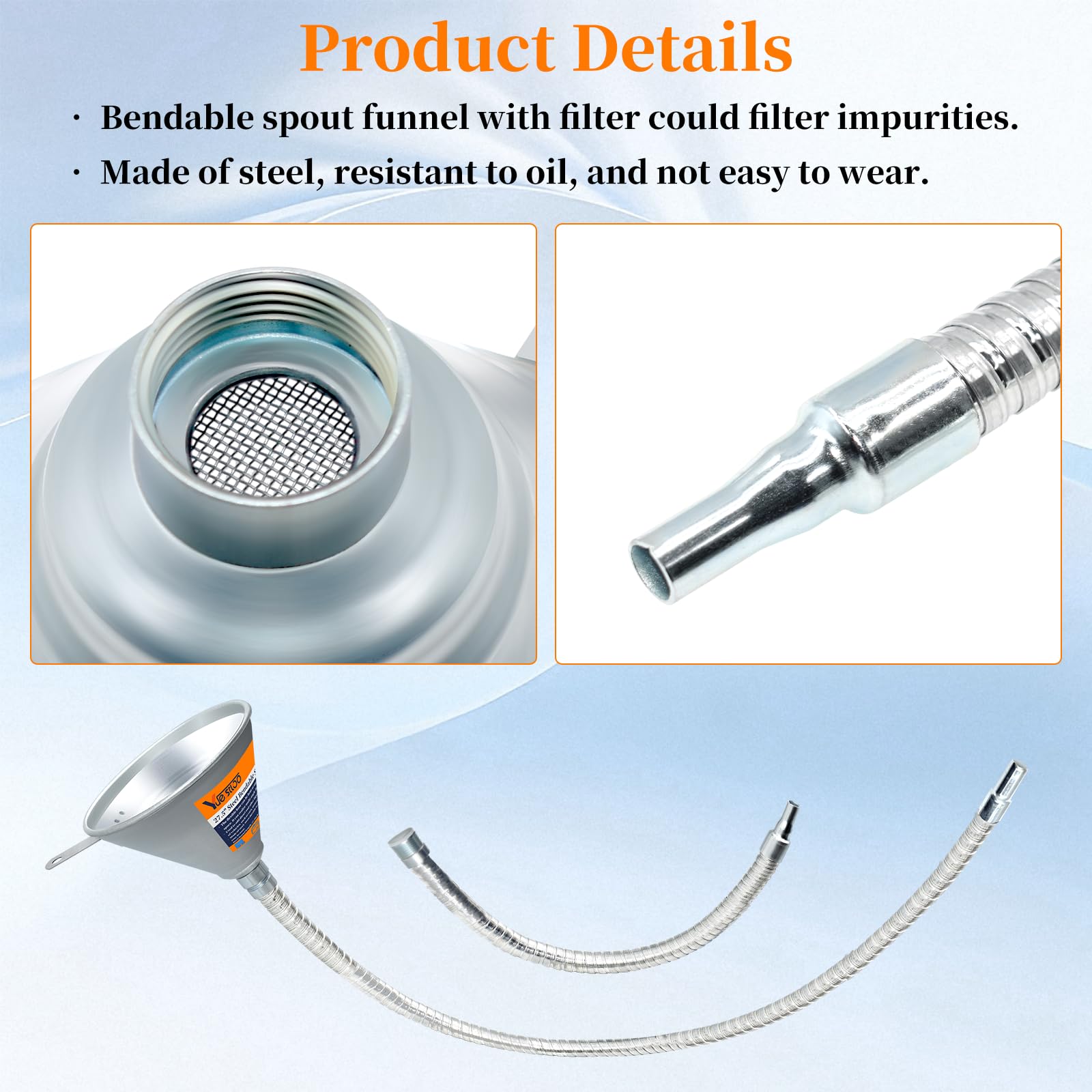Yuesstloo long 25.6 inch hose attached for extended reach and accuracy