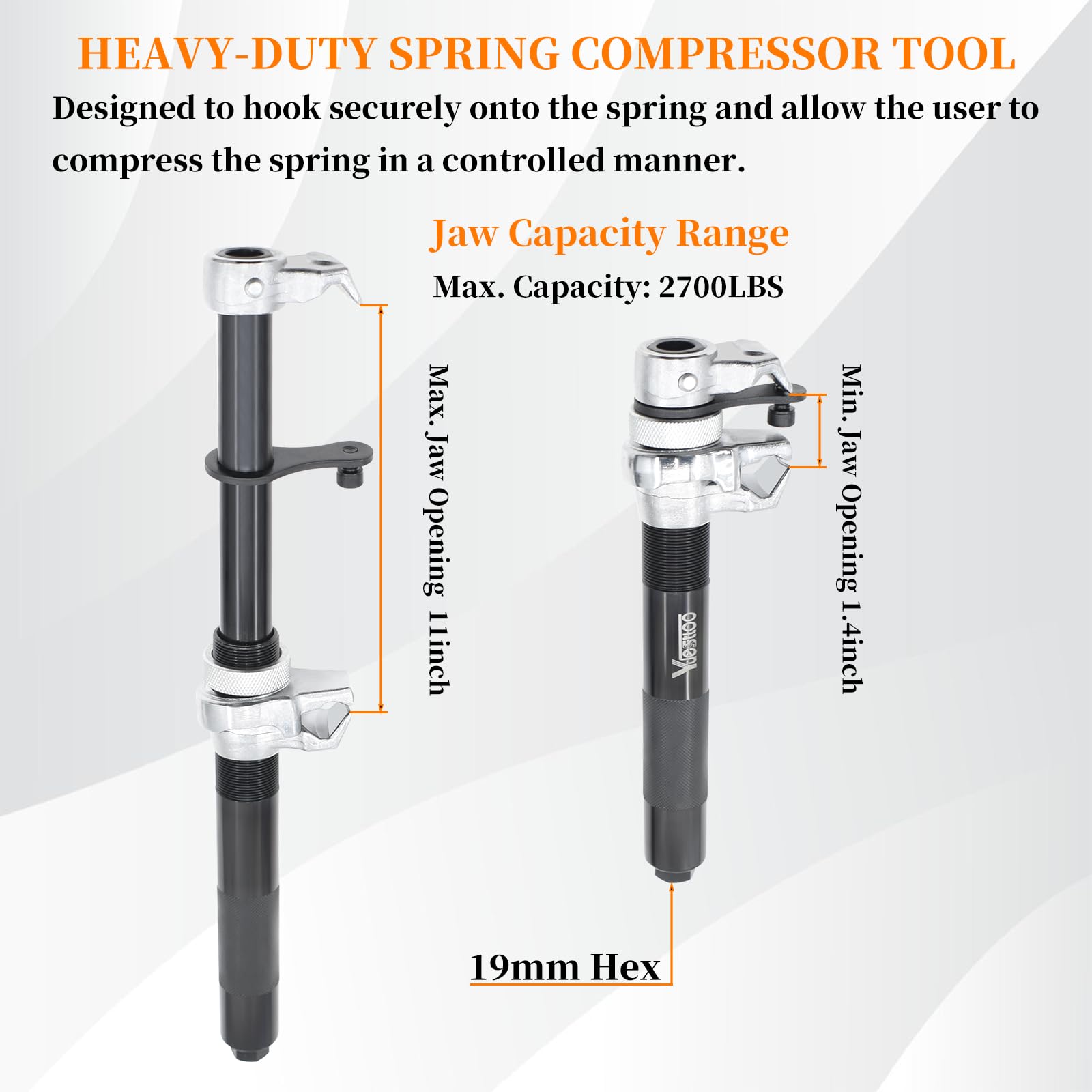Yuesstloo 19 mm hex socket detail for controlled torque and easier compression