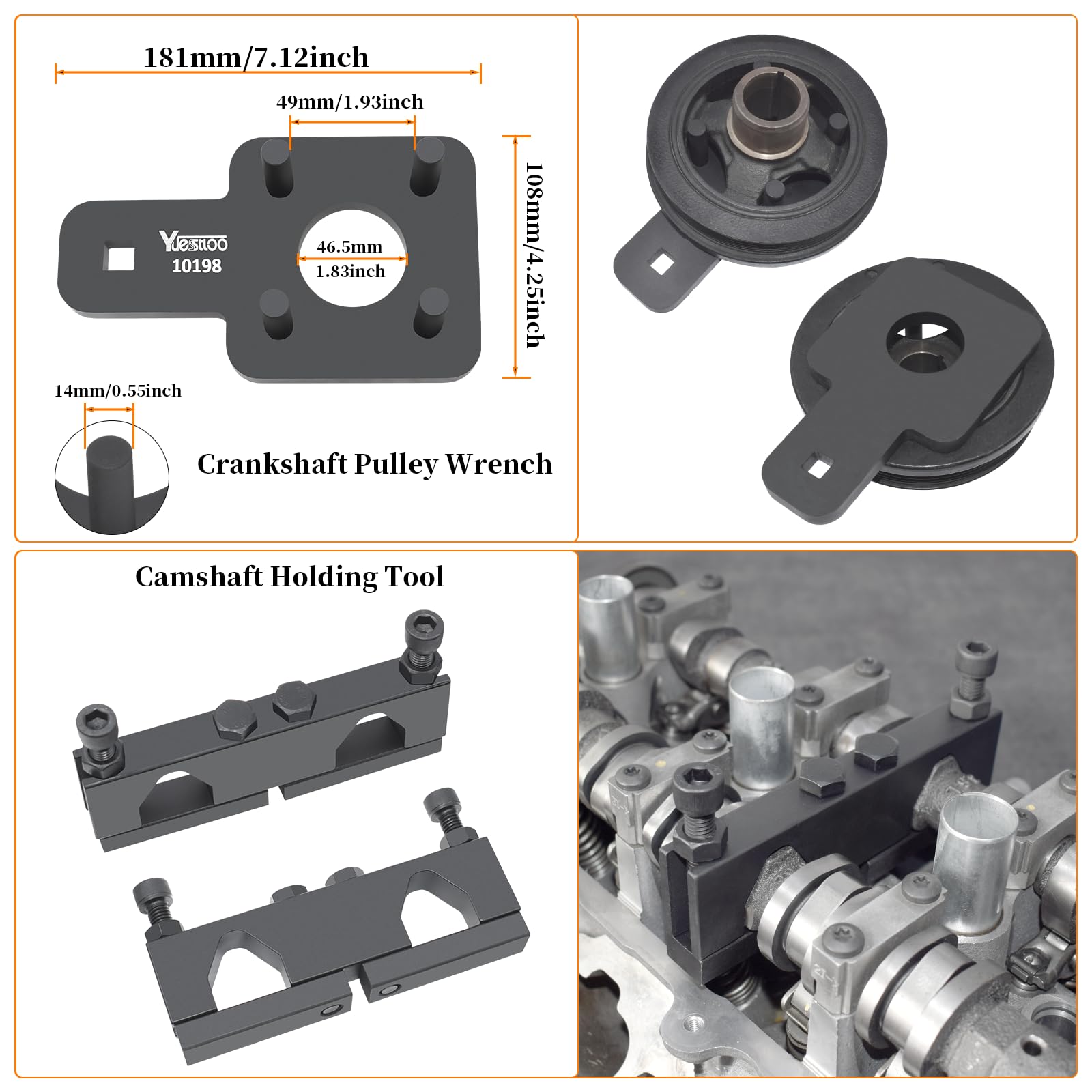 Yuesstloo camshaft tensioner locking pin detail to reduce chain tension during service