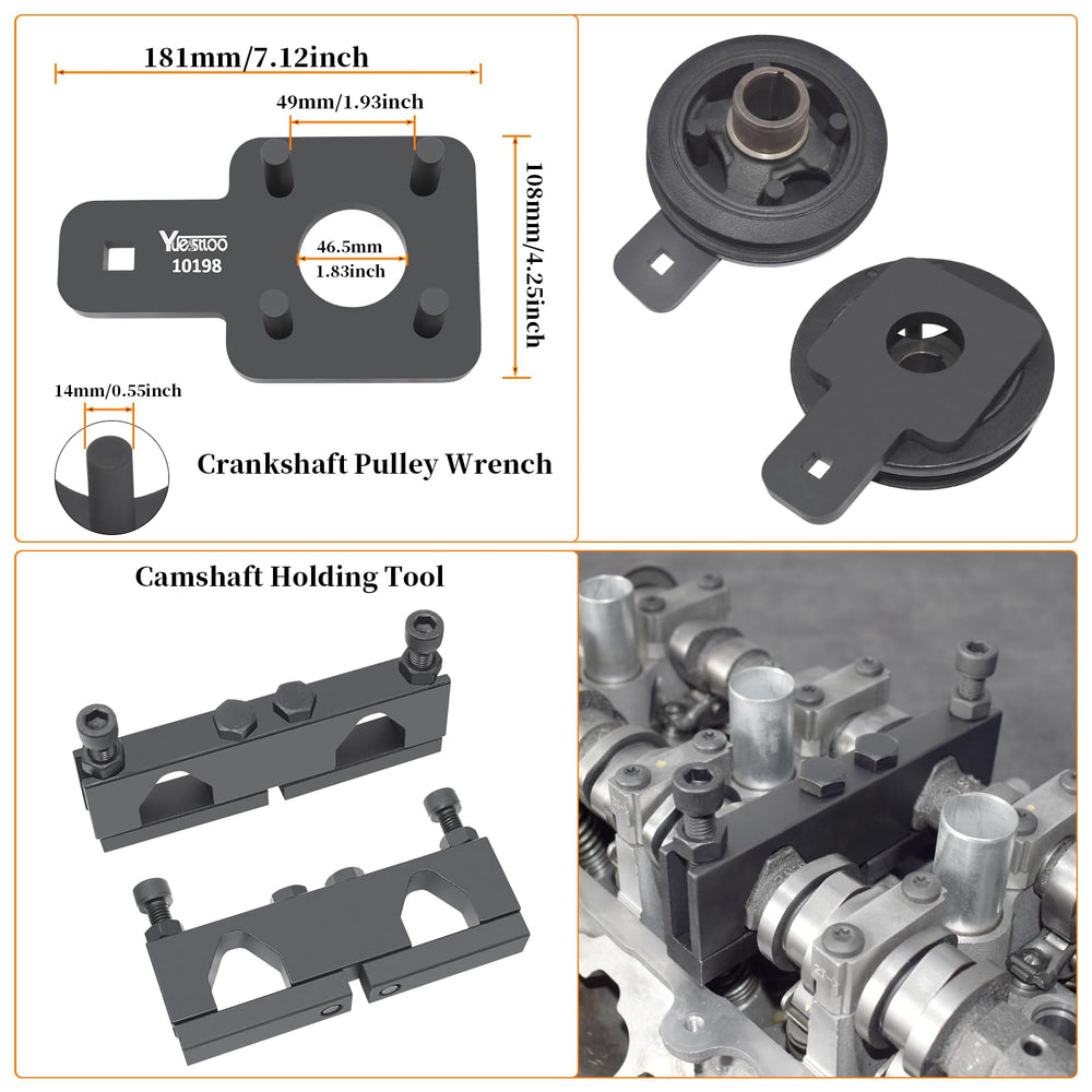 Yuesstloo camshaft tensioner locking pin detail to reduce chain tension during service