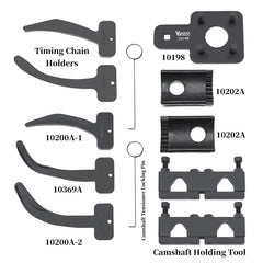 Yuesstloo timing tool components laid out for quick identification and selection
