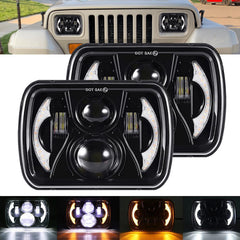 YUGUANG front view headlight showing packaging and fit for easy identification and upgrade