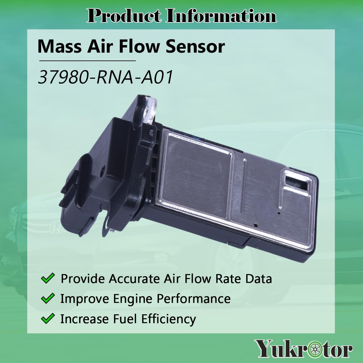 Yukrotor MAF sensor electrical connector closeup showing secure plug fit