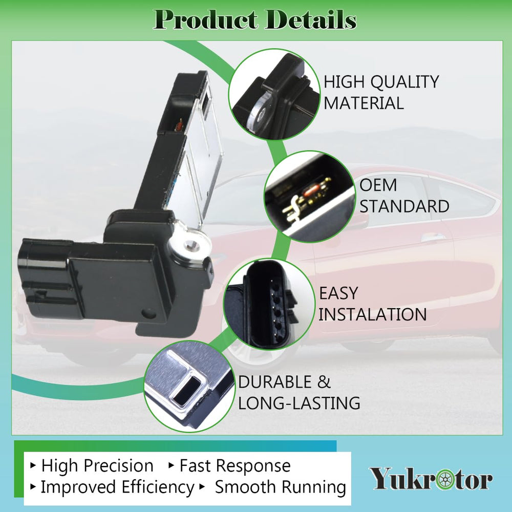 Yukrotor MAF sensor installed in engine bay demonstrating correct placement