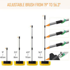YULOOSI brush cleaning car roof with gentle coverage and broad strokes