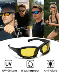 YUNGLIDE multi-color lens array highlighting blue yellow gray and clear lenses for conditions