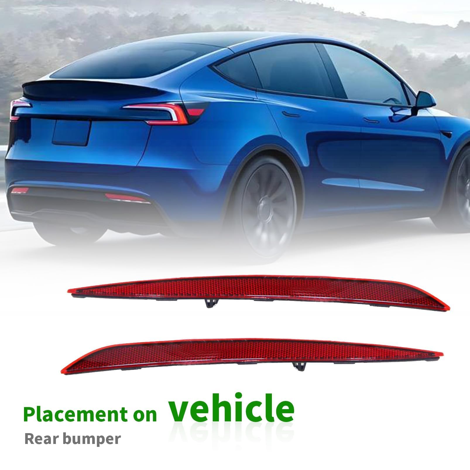 Yunnergo reflector reflecting car headlights at night, increases rear recognition