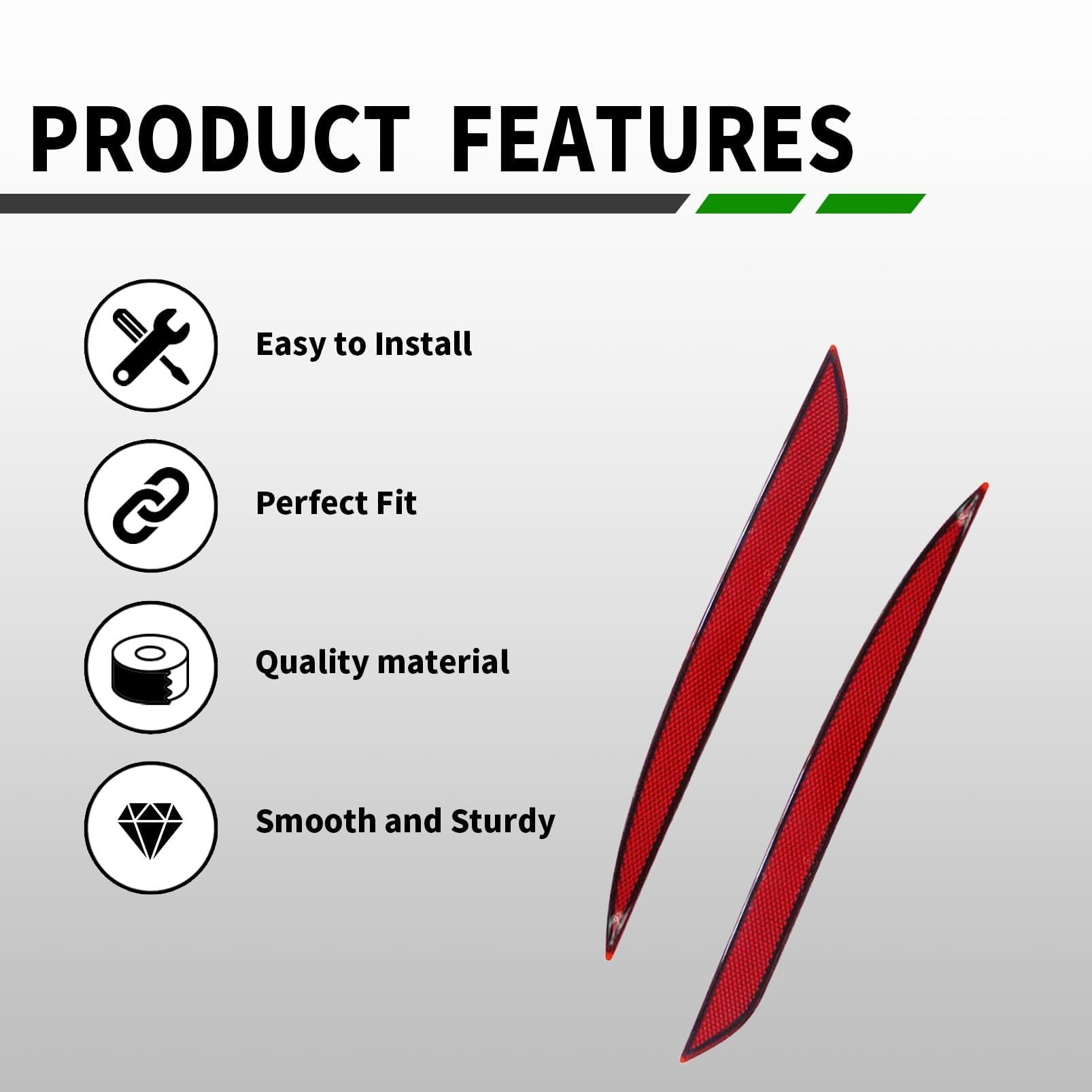 Yunnergo reflector next to ruler for scale, confirms correct Model Y sizing