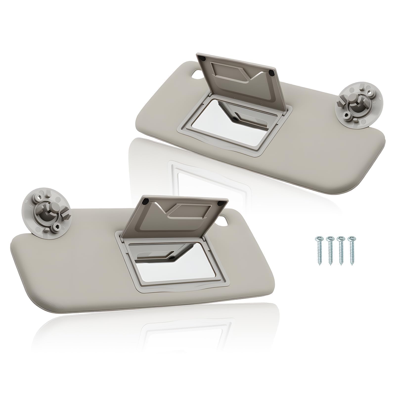 Yunnergo sun visor front view showing gray finish and clean fit benefit