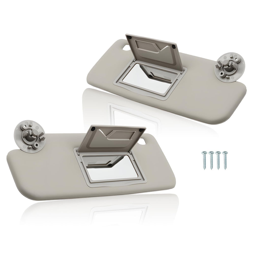 Yunnergo sun visor front view showing gray finish and clean fit benefit