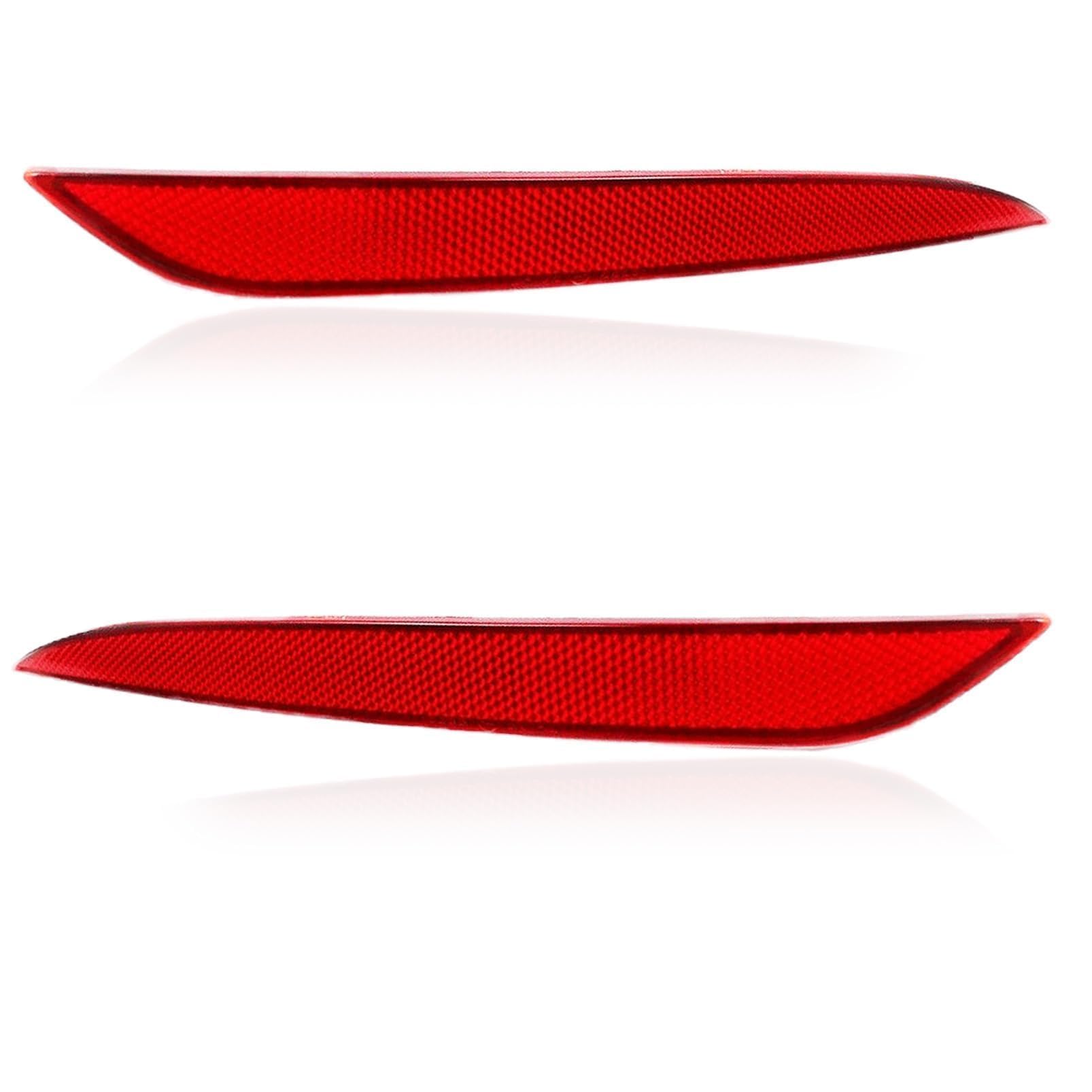 Yunnergo front view of red tail reflector showing fit and finish, improves visibility