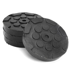 Yuudar front view rubber lift pad showing flat surface and durability benefit