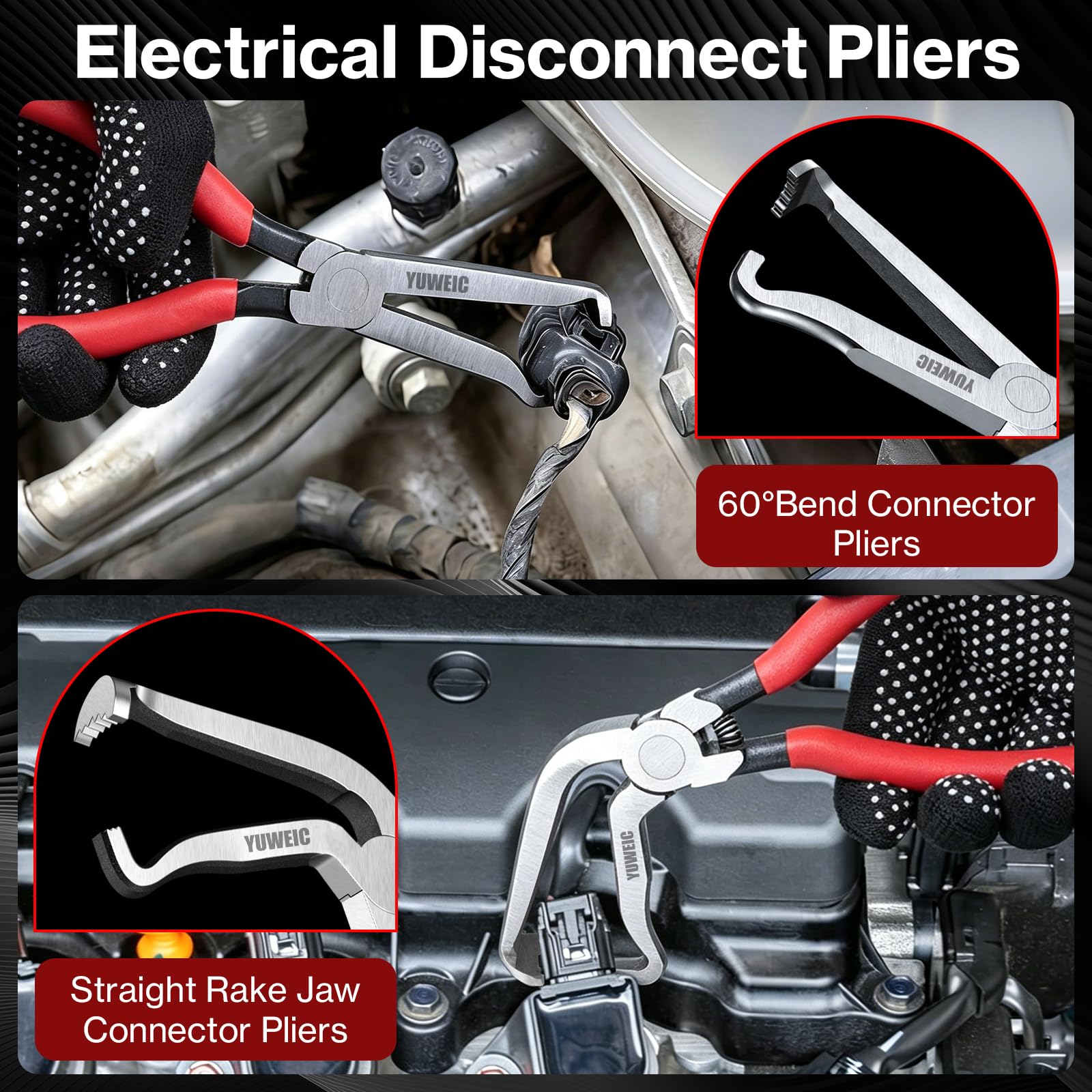 YUWEIC ergonomic grip texture detail providing secure non-slip handling