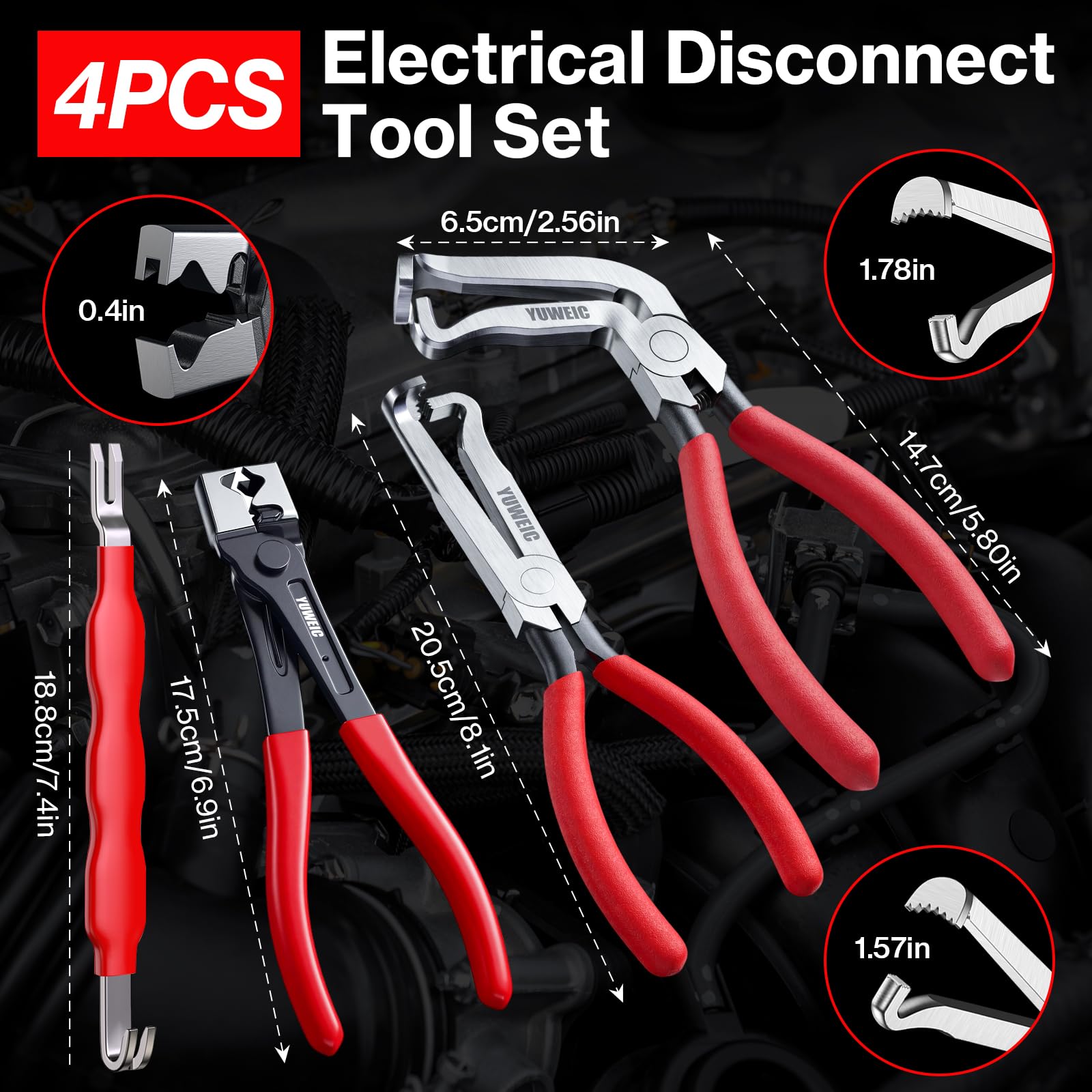 YUWEIC snap ring pliers and picks layout enabling safe circlip removal