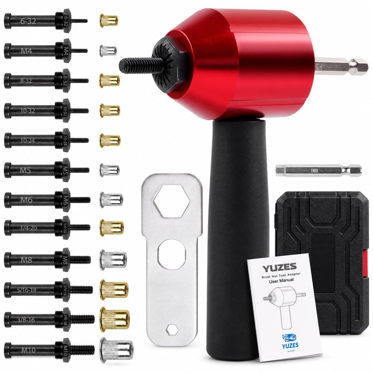 YUZES front packaging showing kit contents and compact box for fast setup
