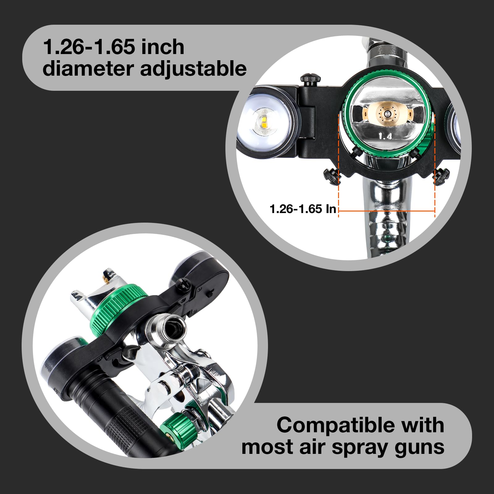 YUZES in use spraying automotive panel with clearer finish assessment
