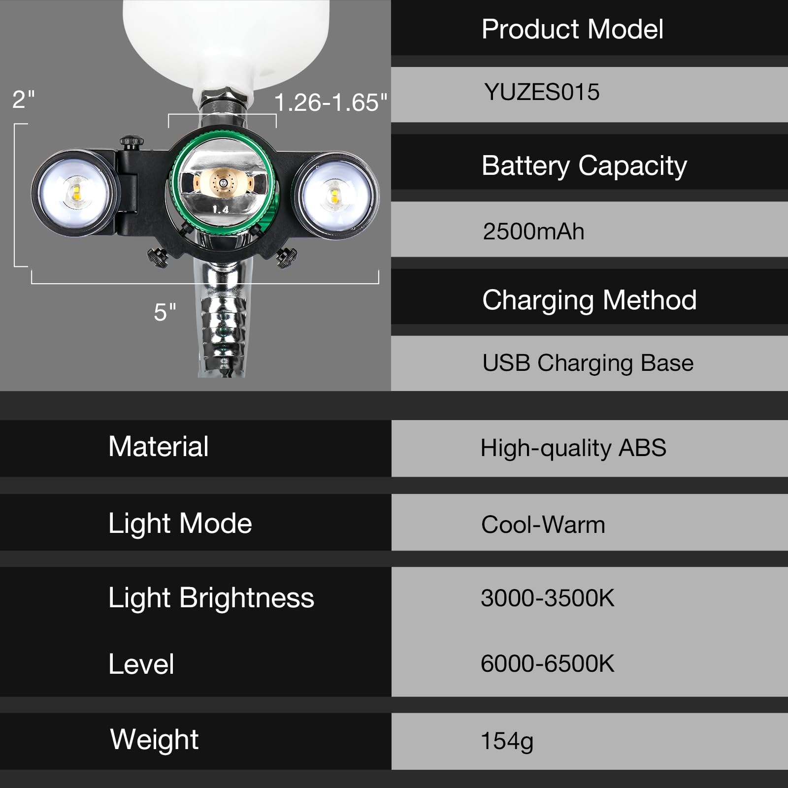 YUZES packaging and charger included for rechargeable, ready-to-use benefit