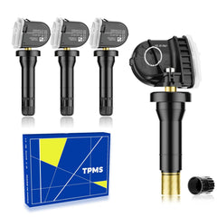 YYDZSMDM front view of TPMS kit showing four sensors and benefits of direct fit