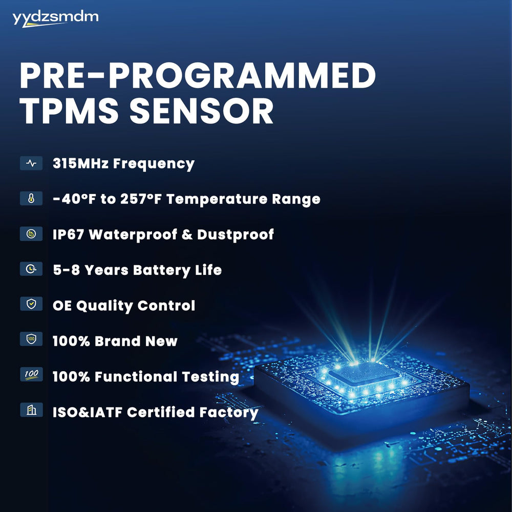 YYDZSMDM sensor installed behind wheel demonstrating concealed design and reliability