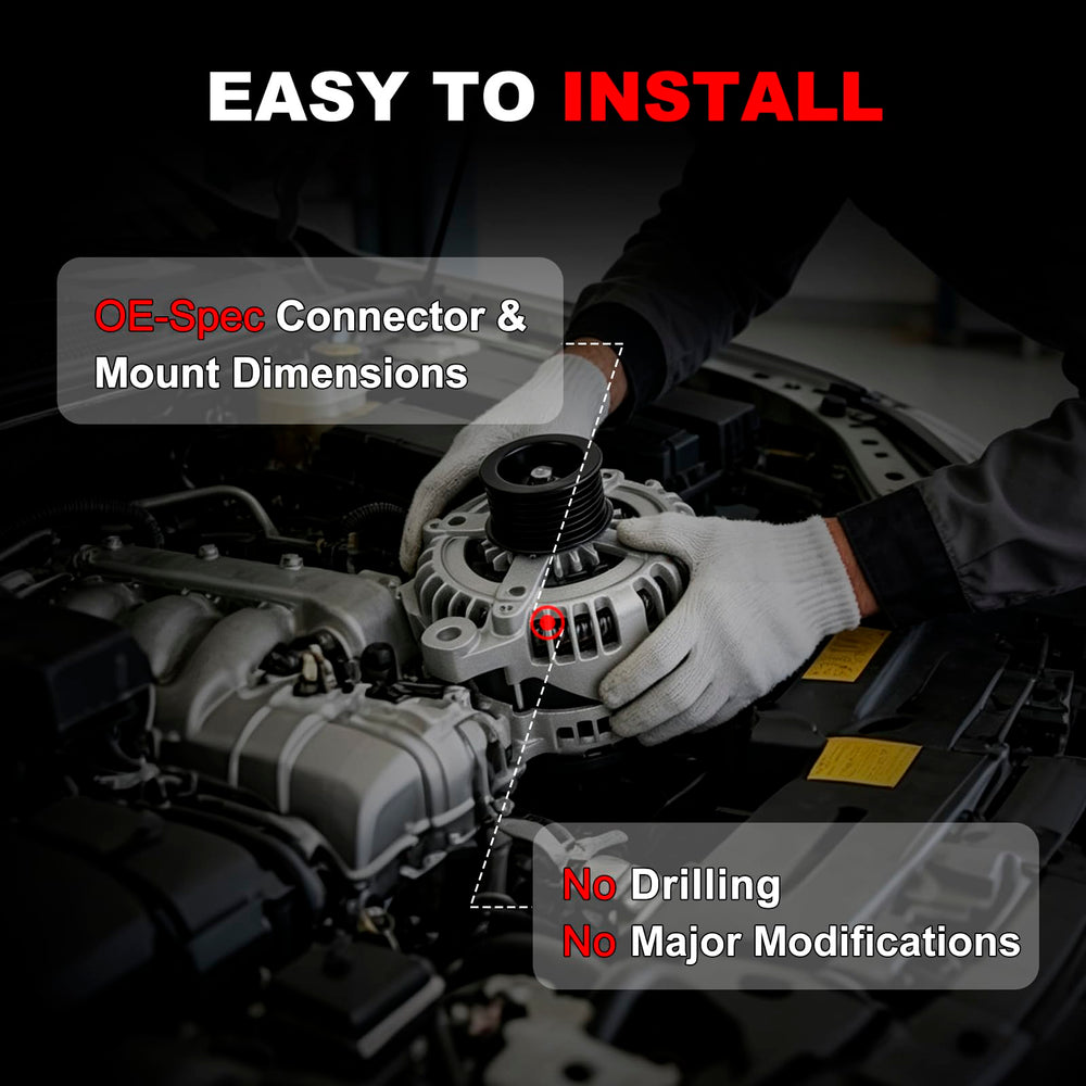 YYHHZZ alternator label and part numbers for accurate match