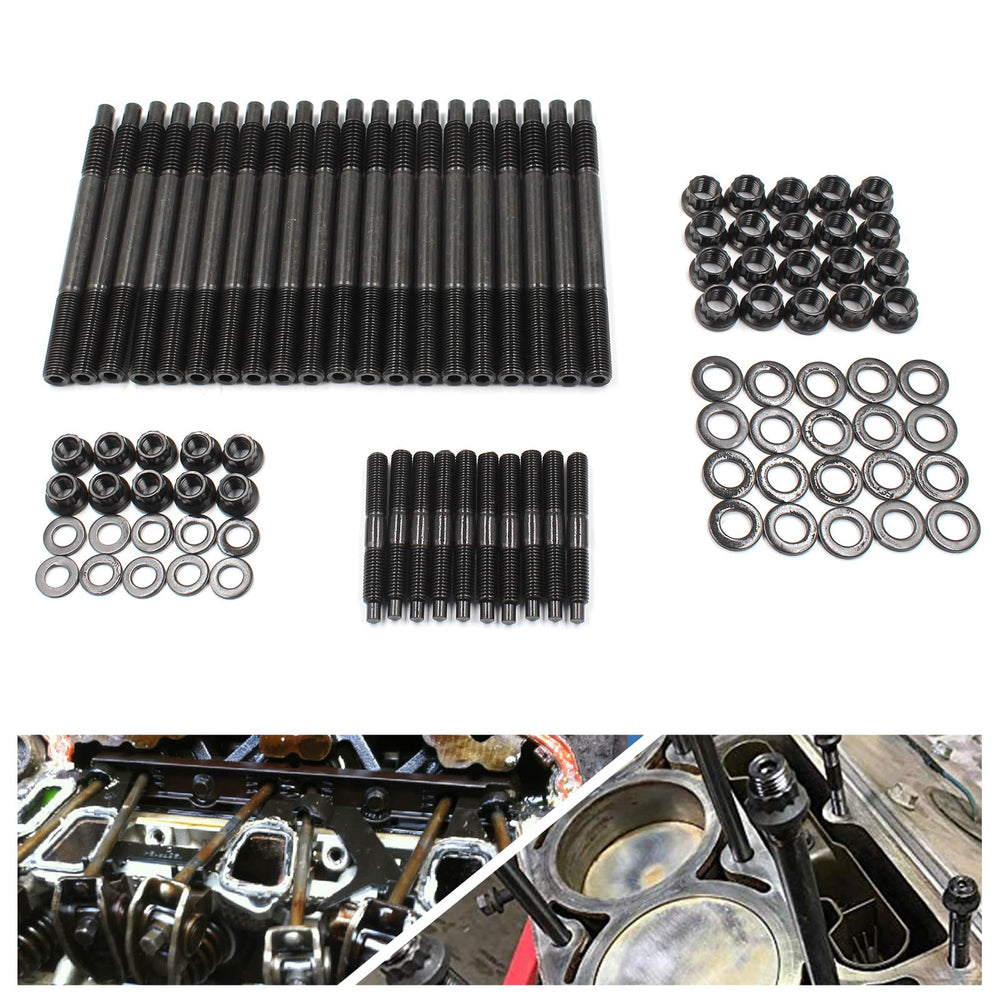 YZQPNB chromoly stud threads close-up for durable engine clamping