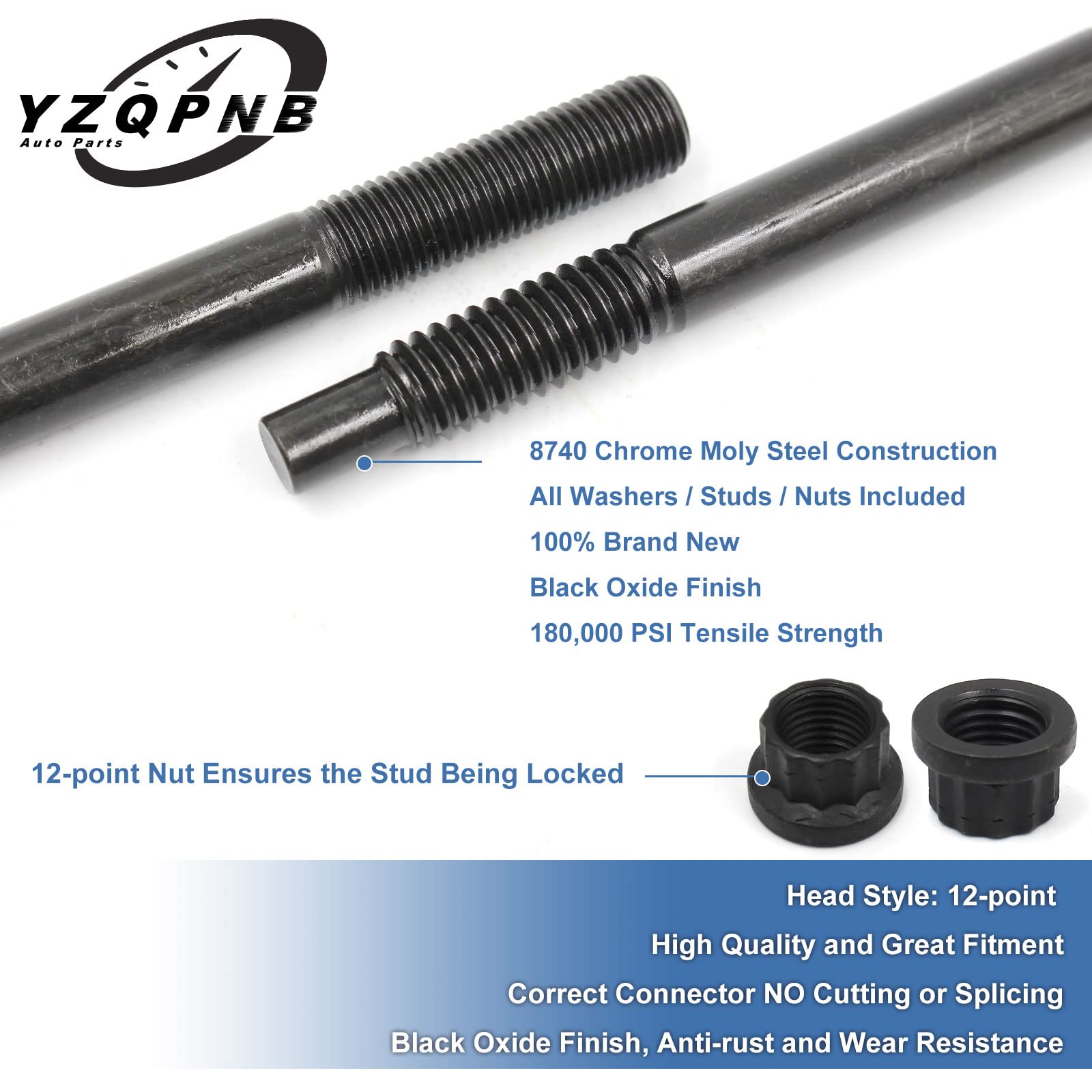 YZQPNB studs next to ruler illustrating accurate sizing for fitment