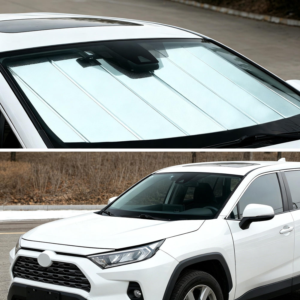 YZZWATW lifestyle image in outdoor parking demonstrating cooler cabin benefit