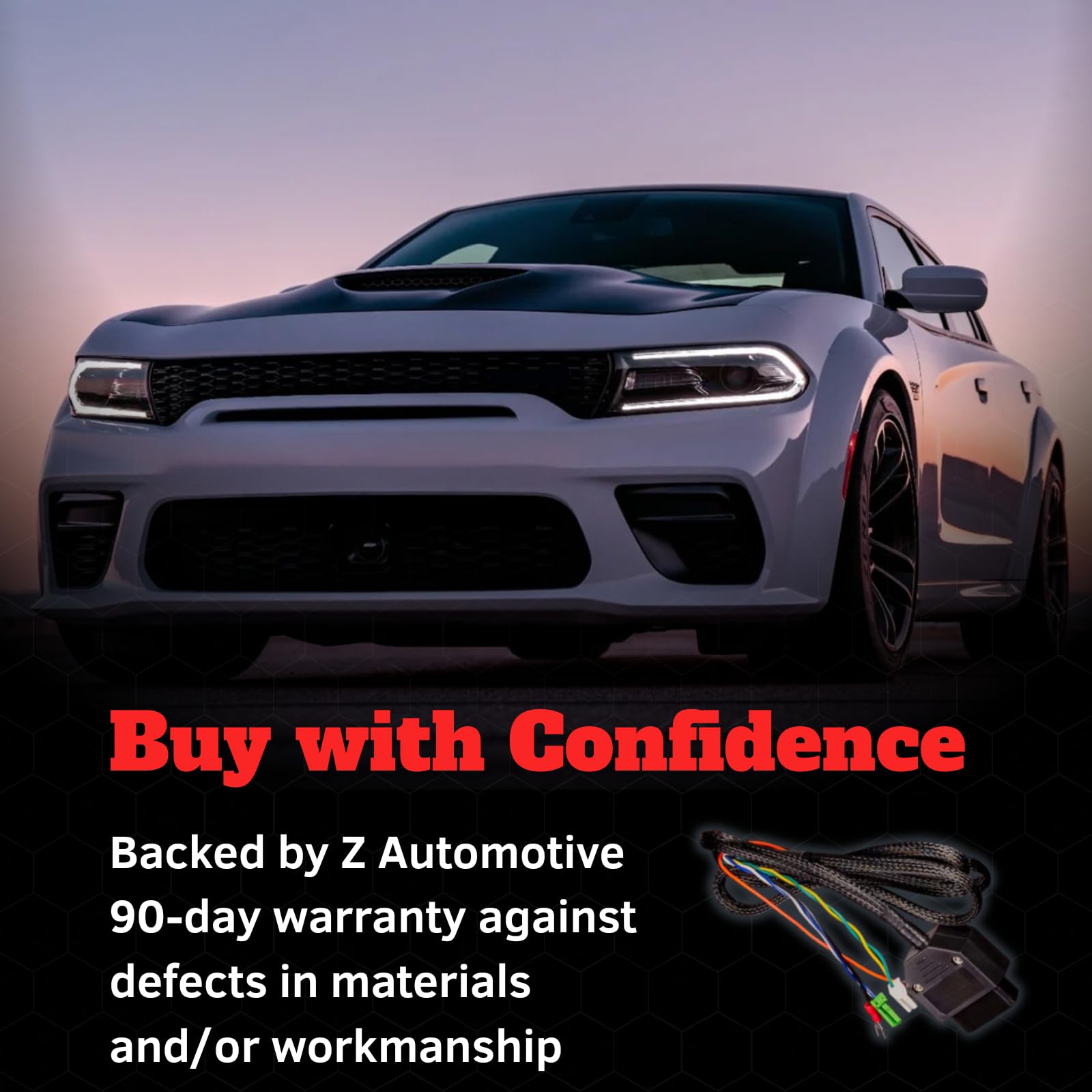 Z Automotive in car trunk with vehicle shown, emphasizing discreet installation benefit