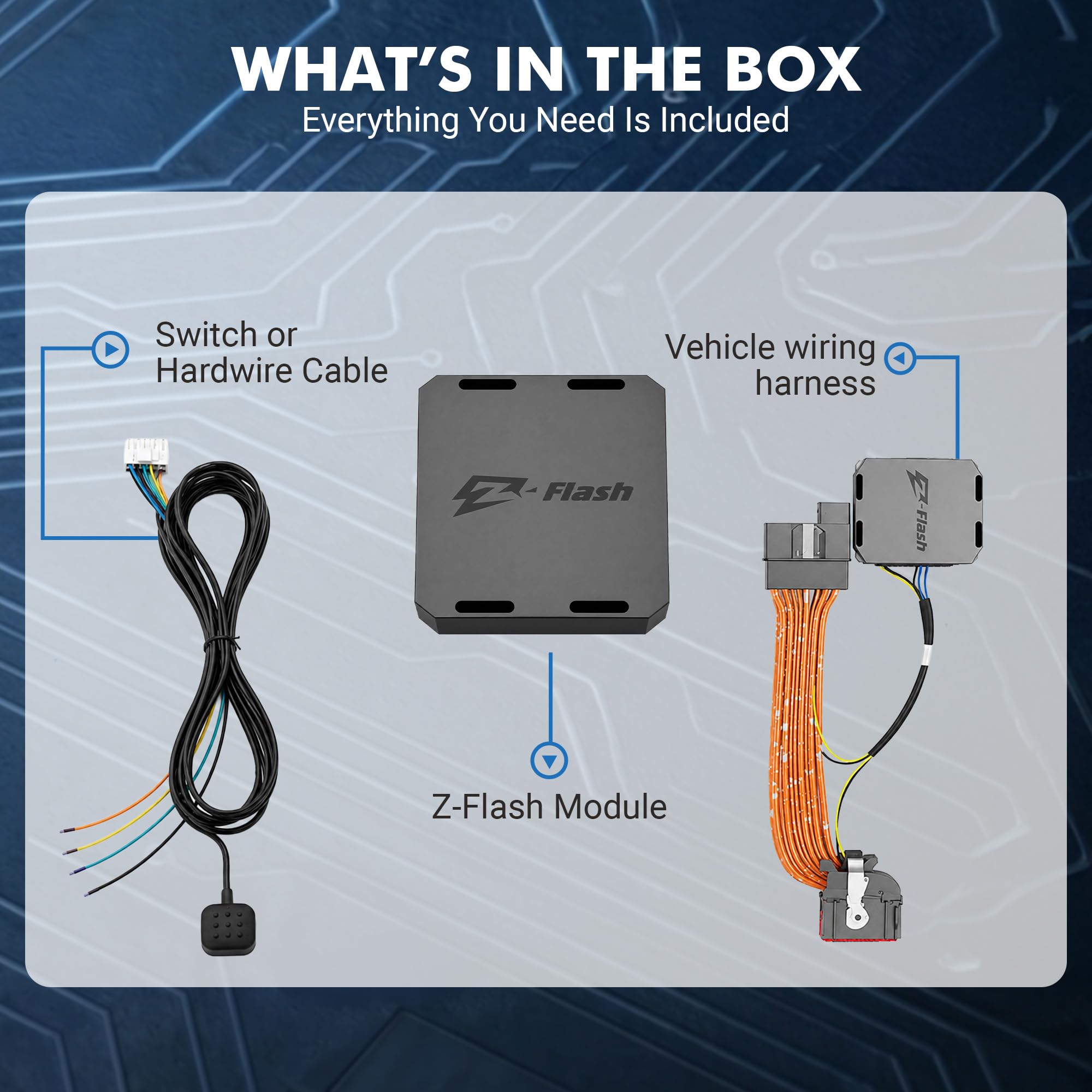 Z-Flash BCM 2300 mounted under dash showing brand module preserving factory wiring