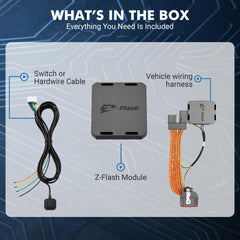 Z-Flash BCM 2300 mounted under dash showing brand module preserving factory wiring