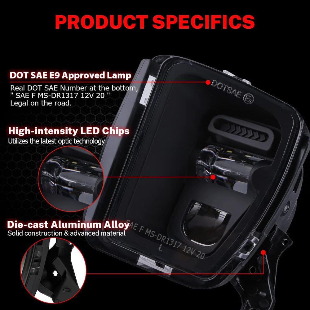 Z-OFFROAD close-up of LED chips highlighting bright 6000K light output and efficiency