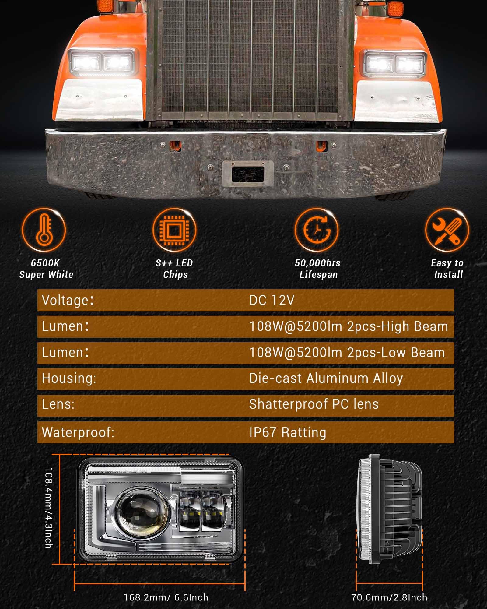 Z-OFFROAD packaged kit with lamps and H4 connectors showing ready-to-install convenience