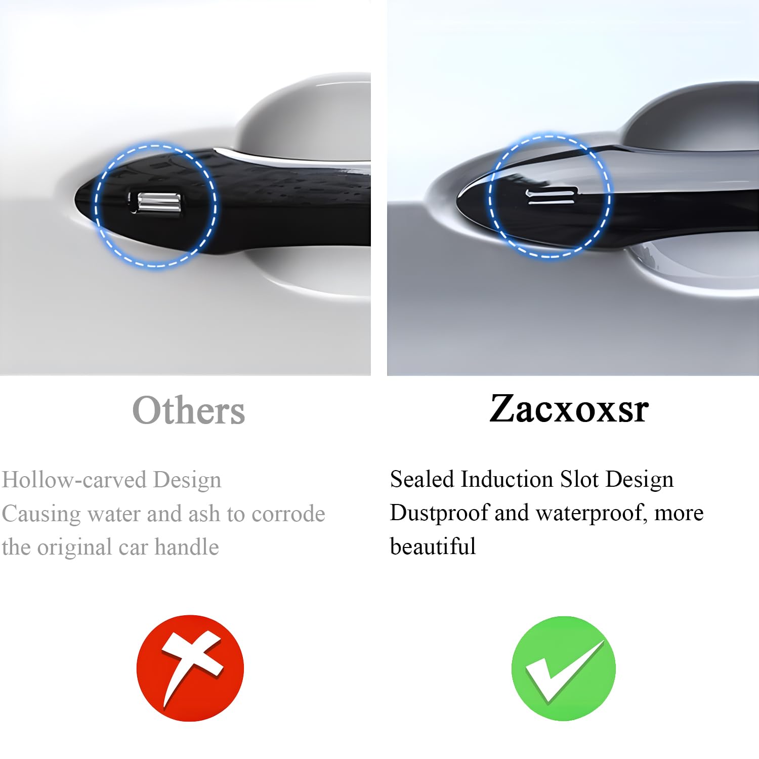 Zacxoxsr handles on a Toyota in driveway enhancing curb appeal