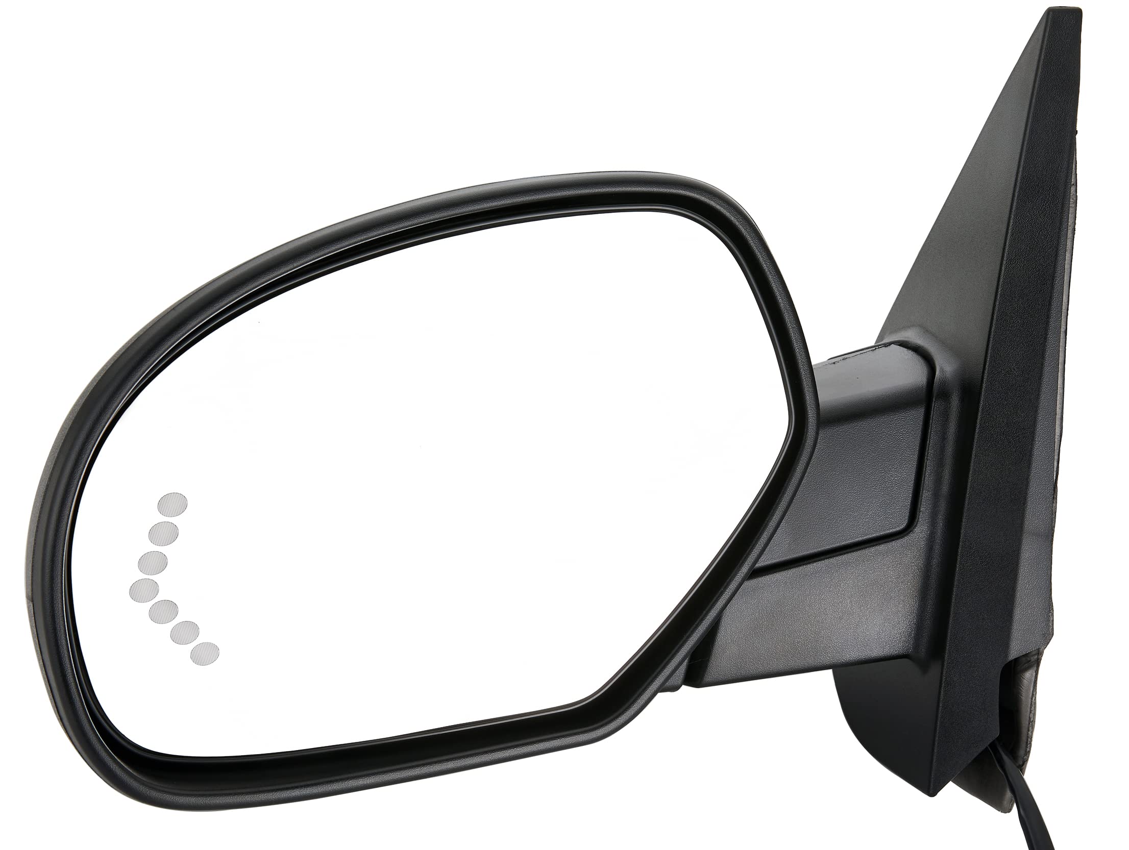 ZAPOSTS driver-side mirror front view showing fit and finish with exact OEM styling