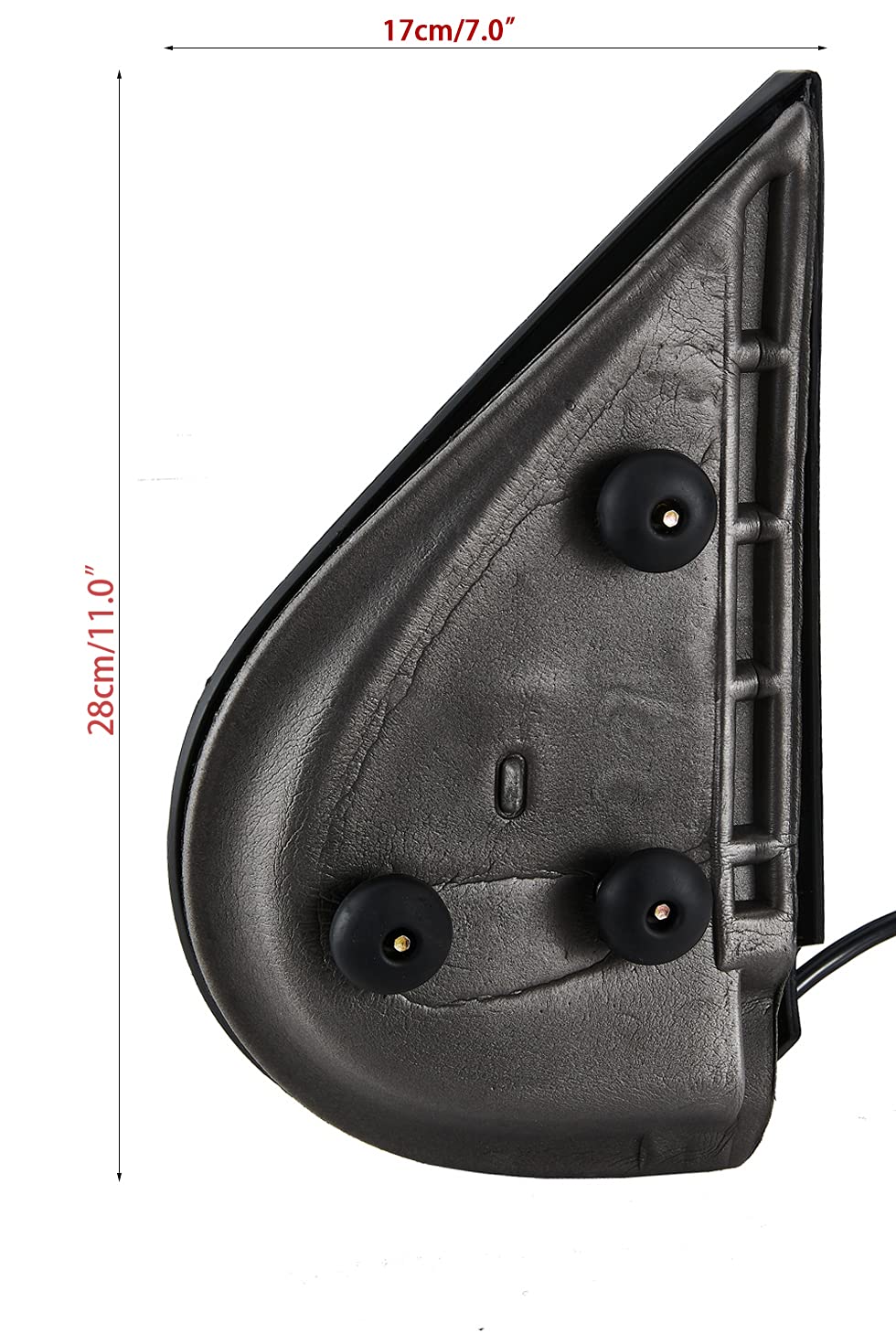 ZAPOSTS mirror housing close-up showing durable texture and finish