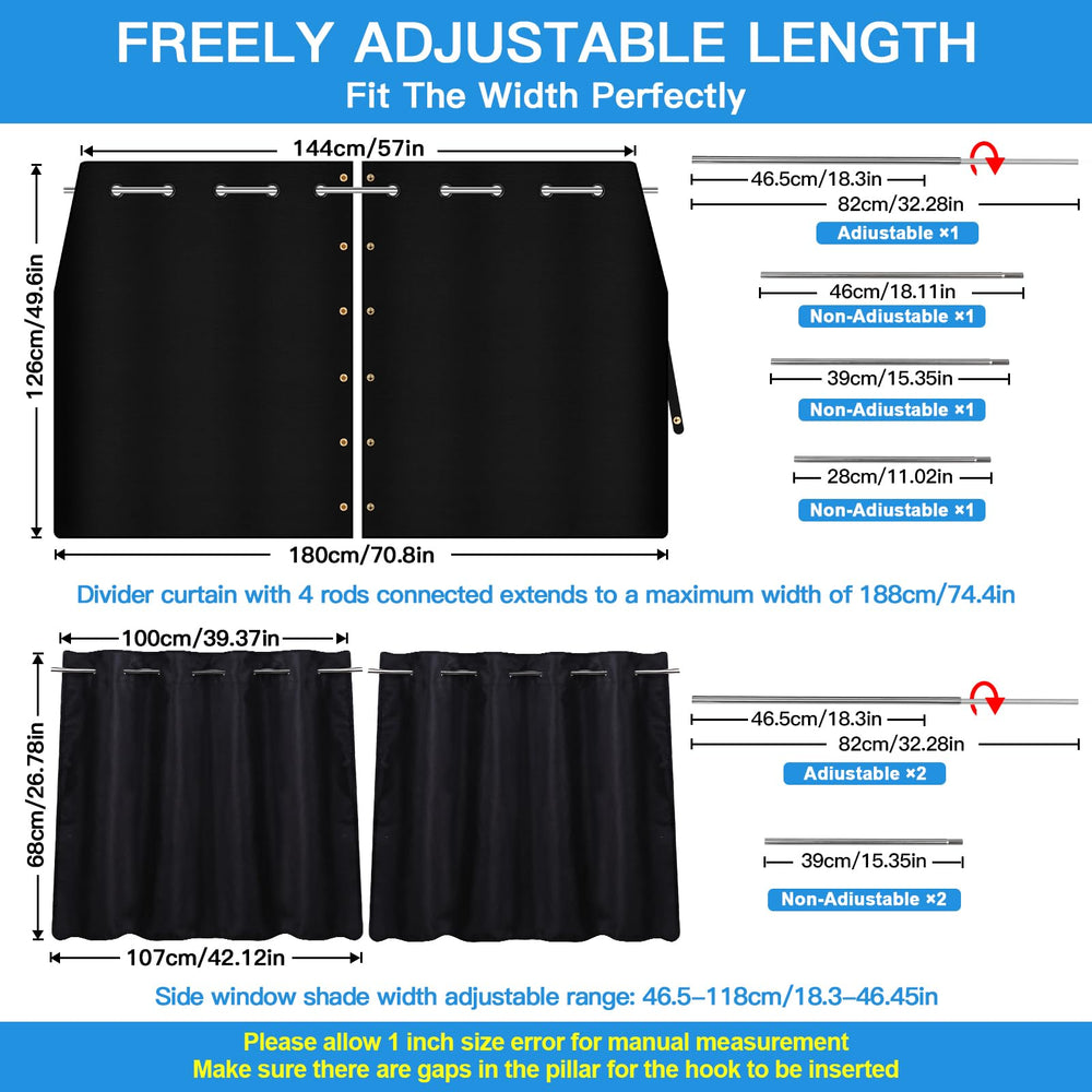 ZATOOTO folded curtains in compact storage for easy portability