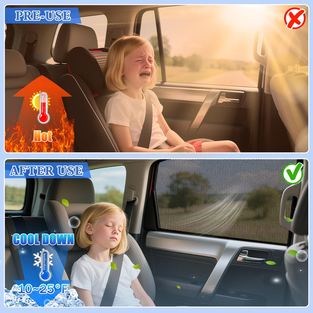 ZATOOTO installed rear-side shade inside Forester demonstrating reduced glare