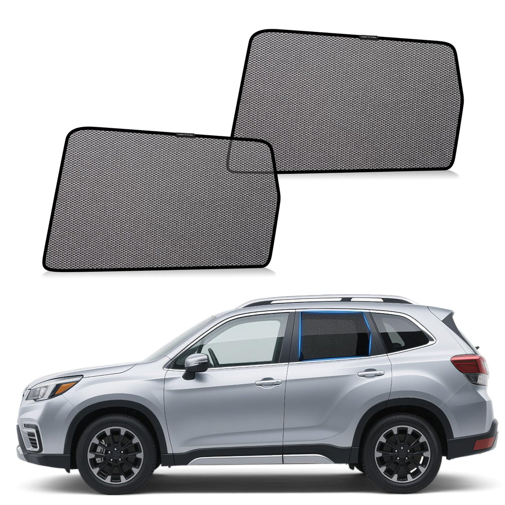 ZATOOTO front view of rear window shade showing neat fit and sun protection