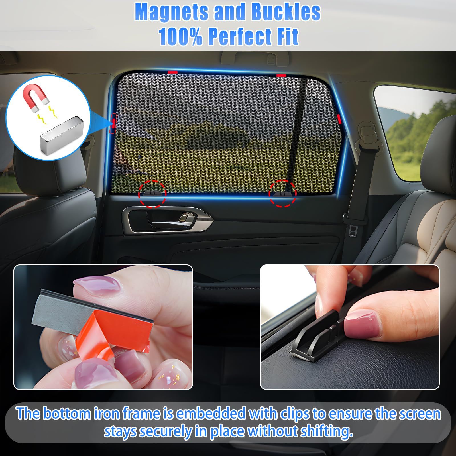 ZATOOTO lifestyle shot with pet in backseat highlighting cooler comfort