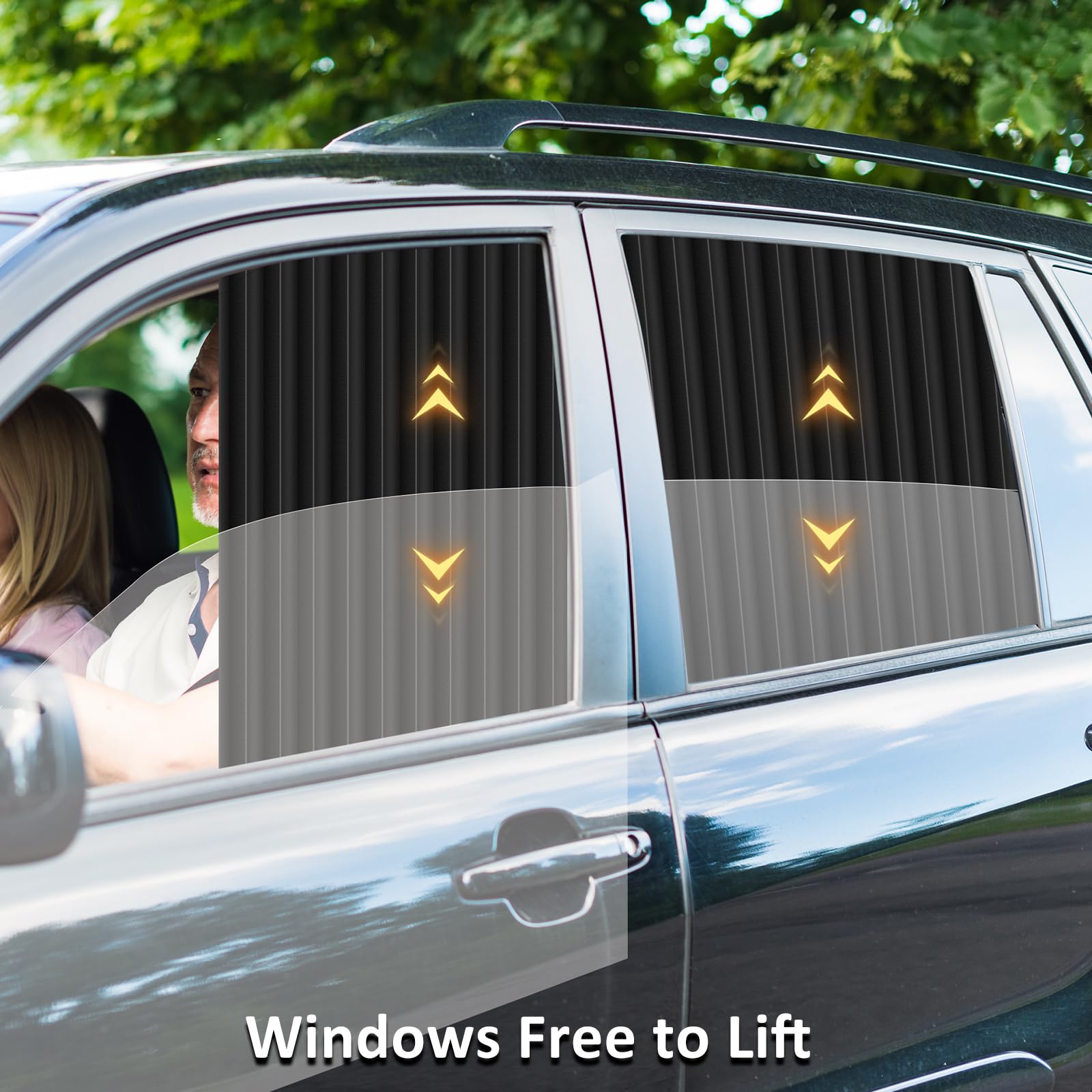 ZATOOTO installed on car from outside offering privacy and UV protection