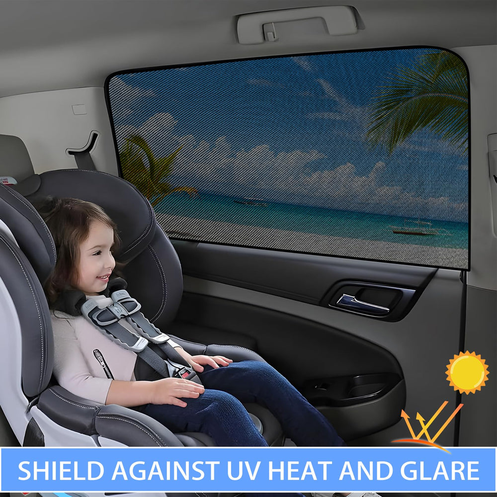 ZATOOTO lifestyle shot of parked car with shades for sun protection