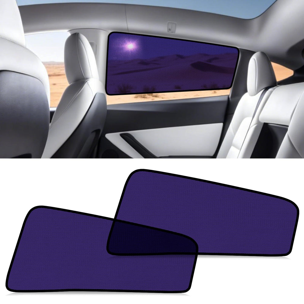 ZATOOTO front view of Model Y rear shade showing full coverage and sun protection