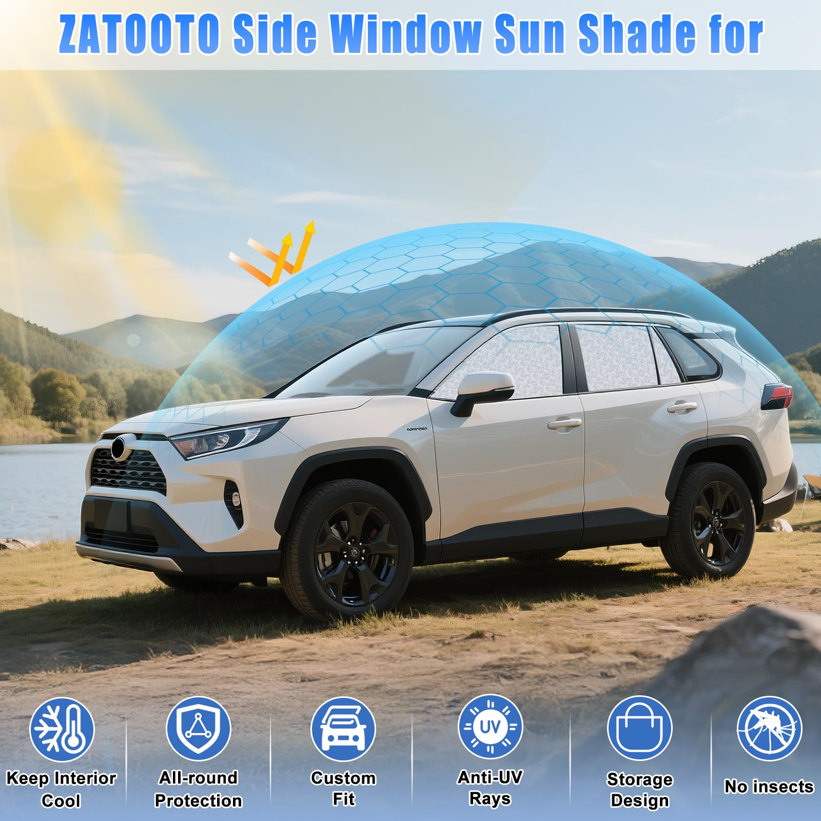 ZATOOTO closeup fabric texture highlighting blackout performance