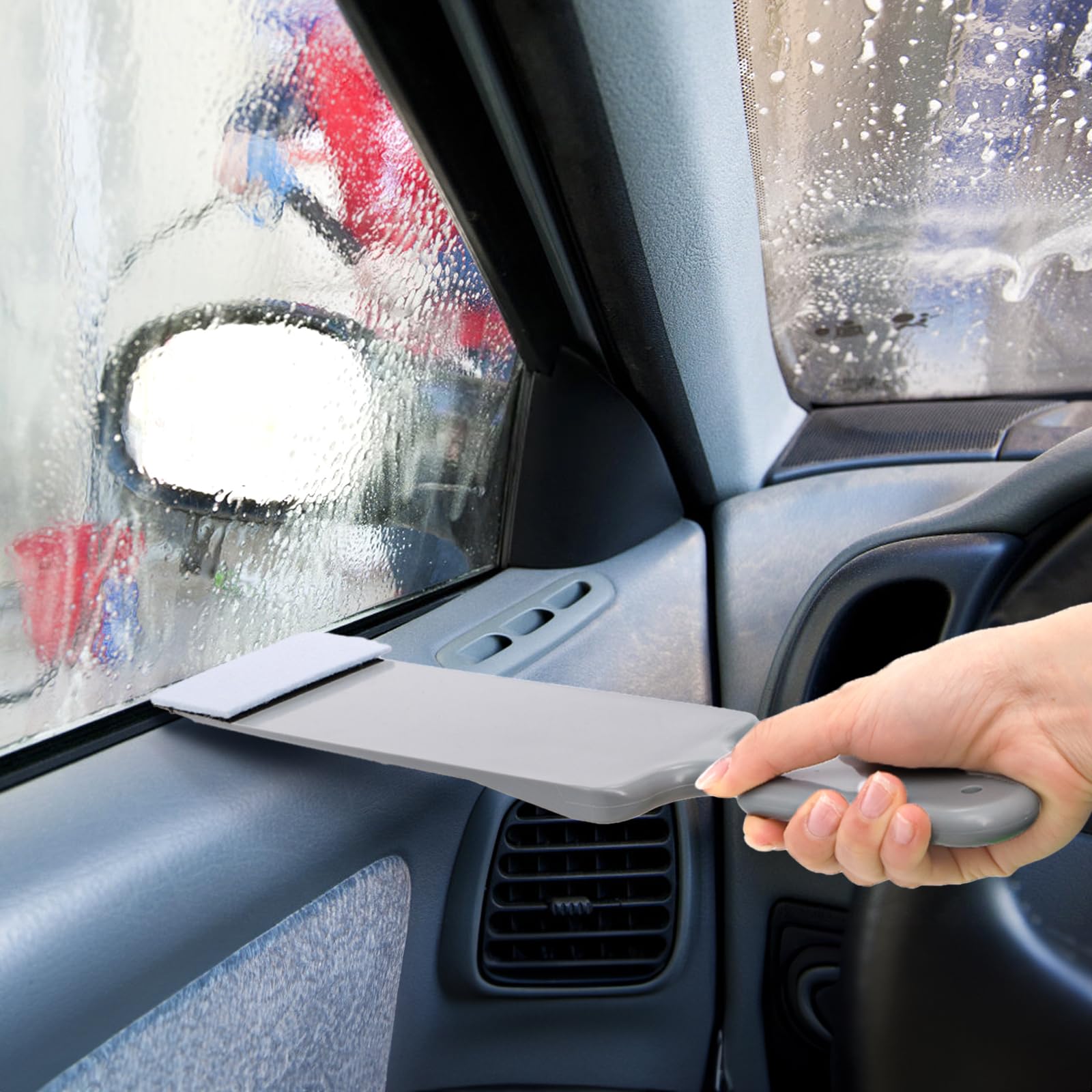 ZAVOOS kit used on shower door delivering streak-free glass finish