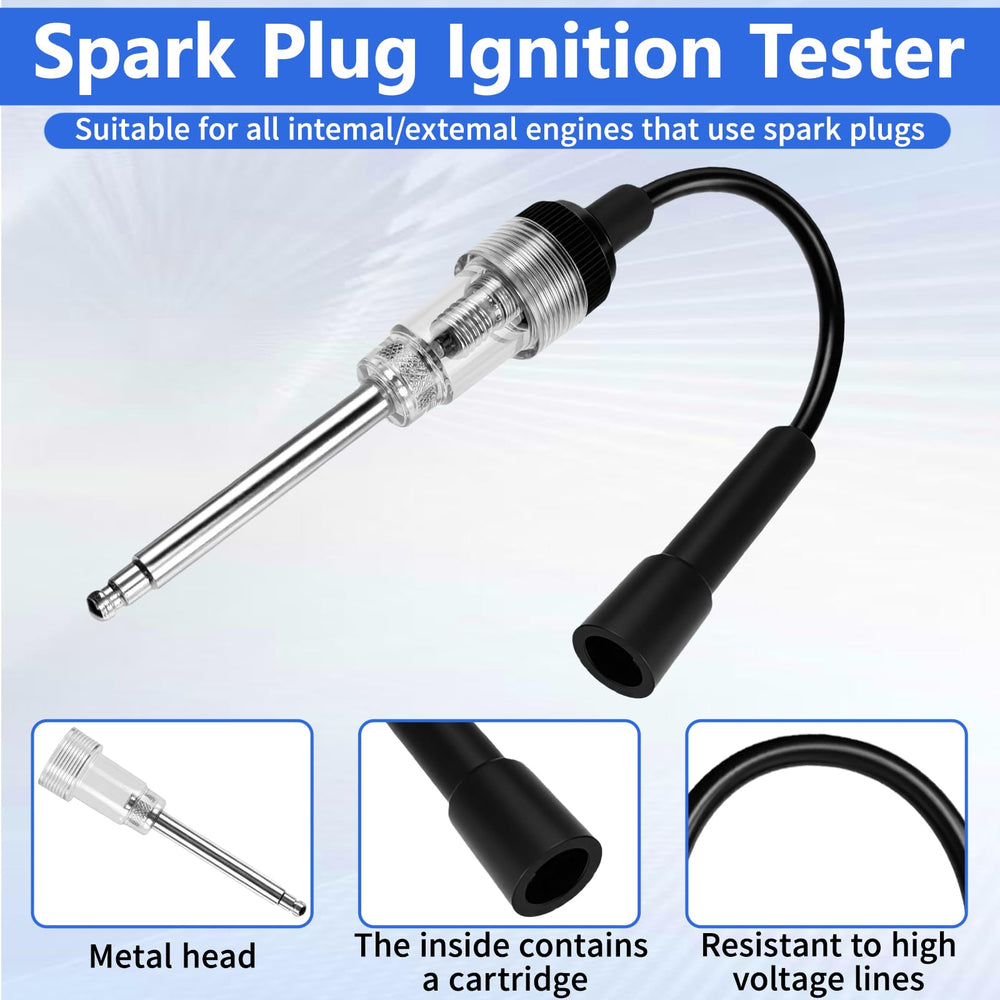 ZEAJSRU inline spark plug tester verifying ignition spark visually